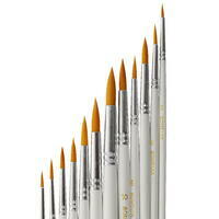 Без бренда «Набор круглых нейлоновых кистей для рисования «Две картинки» (12 шт.) белые» в Улан-Удэ в интернет-магазине  Без бренда «Набор круглых нейлоновых кистей для рисования «Две картинки» (12 шт.) белые» в Улан-Удэ