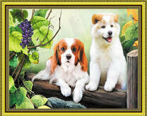 Собачки среди винограда