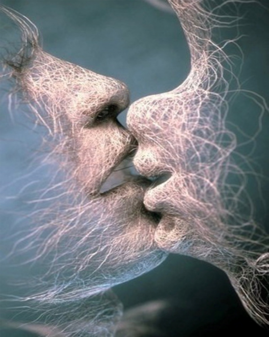 Картина по номерам 40x50 Поцелуй мужчины и женщины
