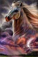 Без бренда «Белый конь на фоне ночной грозы» в Улан-Удэ в интернет-магазине  Без бренда «Белый конь на фоне ночной грозы» в Улан-Удэ