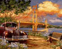 Без бренда «Американский автомобиль на фоне моста через залив» в Улан-Удэ