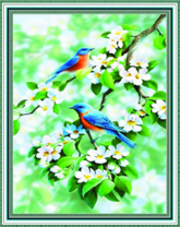 Без бренда «Две птички на цветущей яблоне» в Улан-Удэ в интернет-магазине  Без бренда «Две птички на цветущей яблоне» в Улан-Удэ