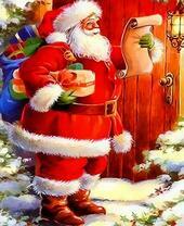 Санта Клаус проверяет список хороших детей