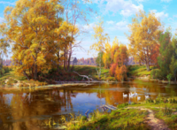 Без бренда «Осенний лес и берег реки» в Улан-Удэ в интернет-магазине  Без бренда «Осенний лес и берег реки» в Улан-Удэ