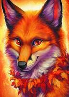 Без бренда «Хитрая лиса с осенним венком» в Улан-Удэ в интернет-магазине  Без бренда «Хитрая лиса с осенним венком» в Улан-Удэ