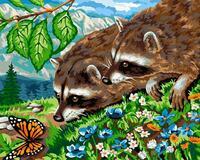 Без бренда «Еноты и бабочка на цветочной поляне» в Улан-Удэ